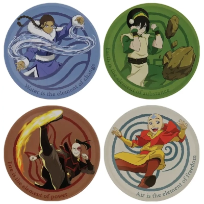 Avatar the Last Airbender Set of 4 Embossed Metal Coasters