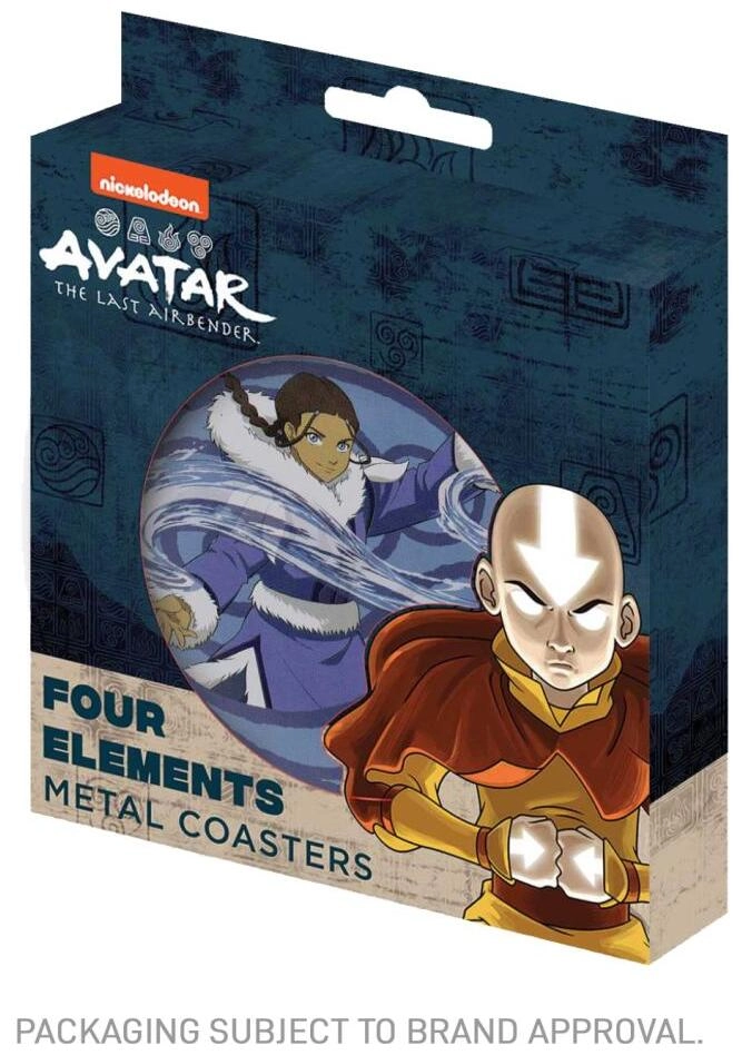 Avatar the Last Airbender Set of 4 Embossed Metal Coasters