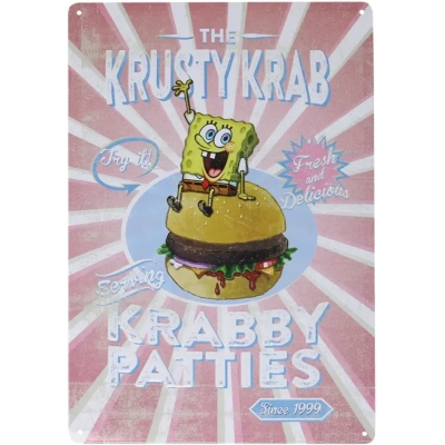 SpongeBob Krusty Krab Tin Sign