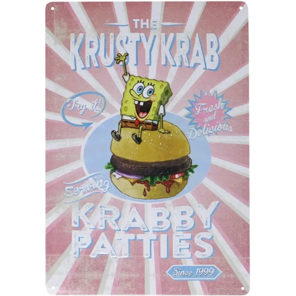 SpongeBob Krusty Krab Tin Sign