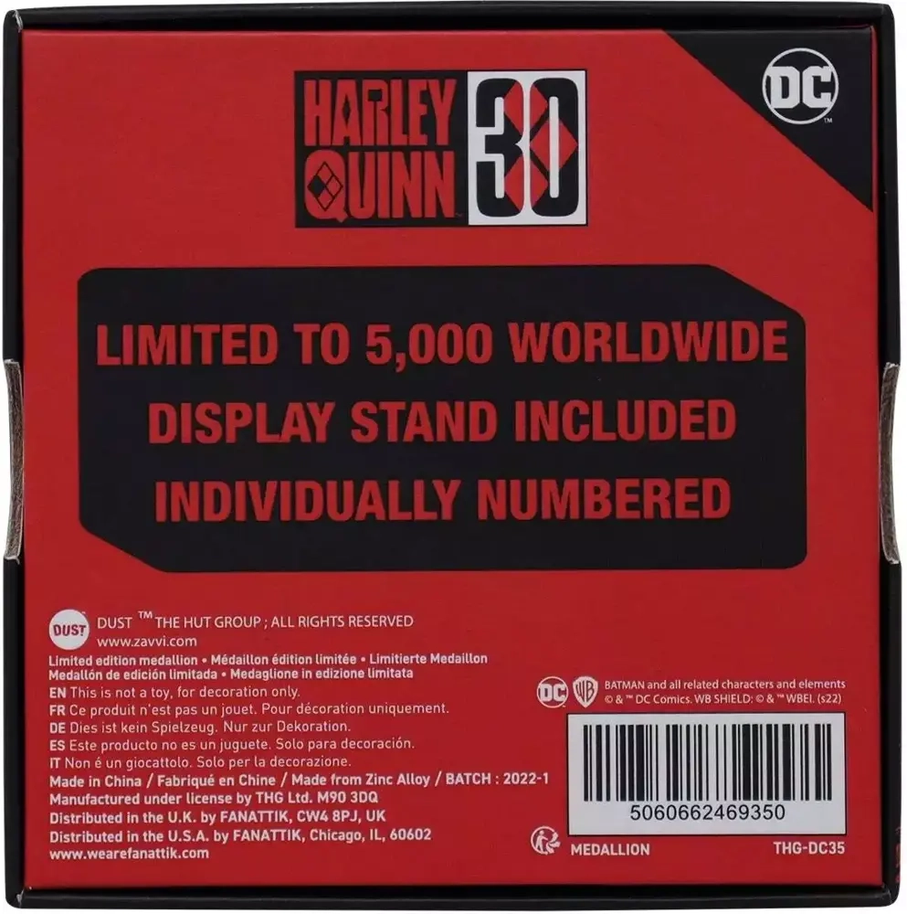 Harley Quinn Limited edition 30th anniversary Medallion