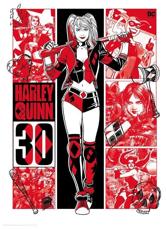 Harley Quinn Limited edition 30th anniversary art print