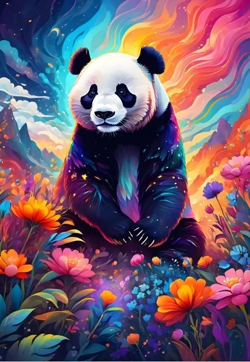 Bunter Panda