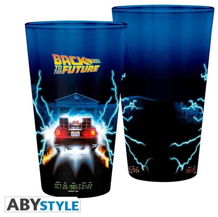 BACK TO THE FUTURE - Large Glass - 400ml -DeLorean
