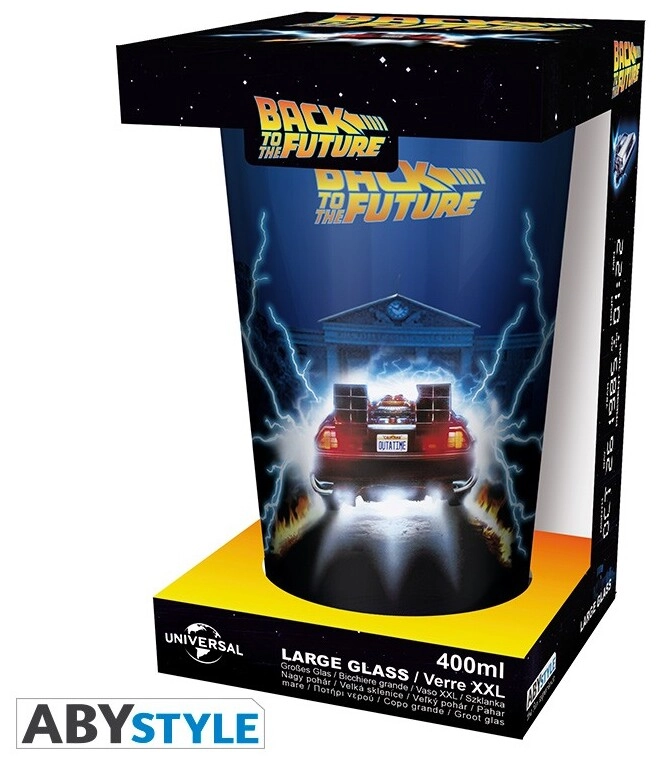 BACK TO THE FUTURE - Large Glass - 400ml -DeLorean