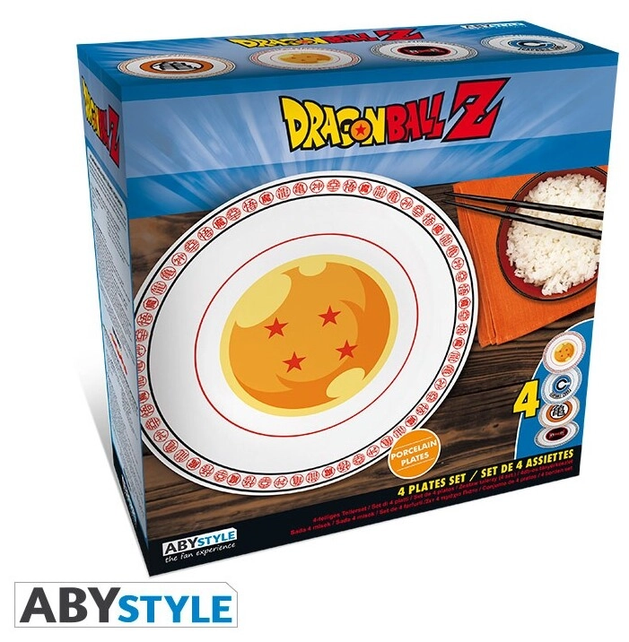 DRAGON BALL - Set of 4 Plates - Emblems
