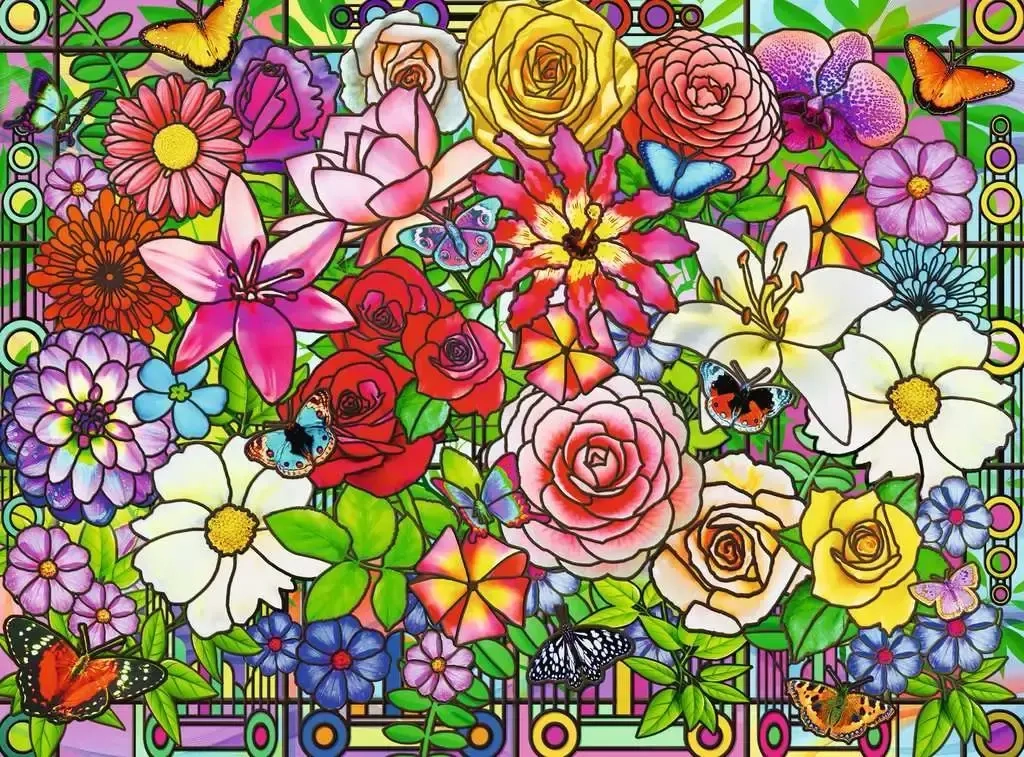 Tiffany Flowers - Blumenfenster
