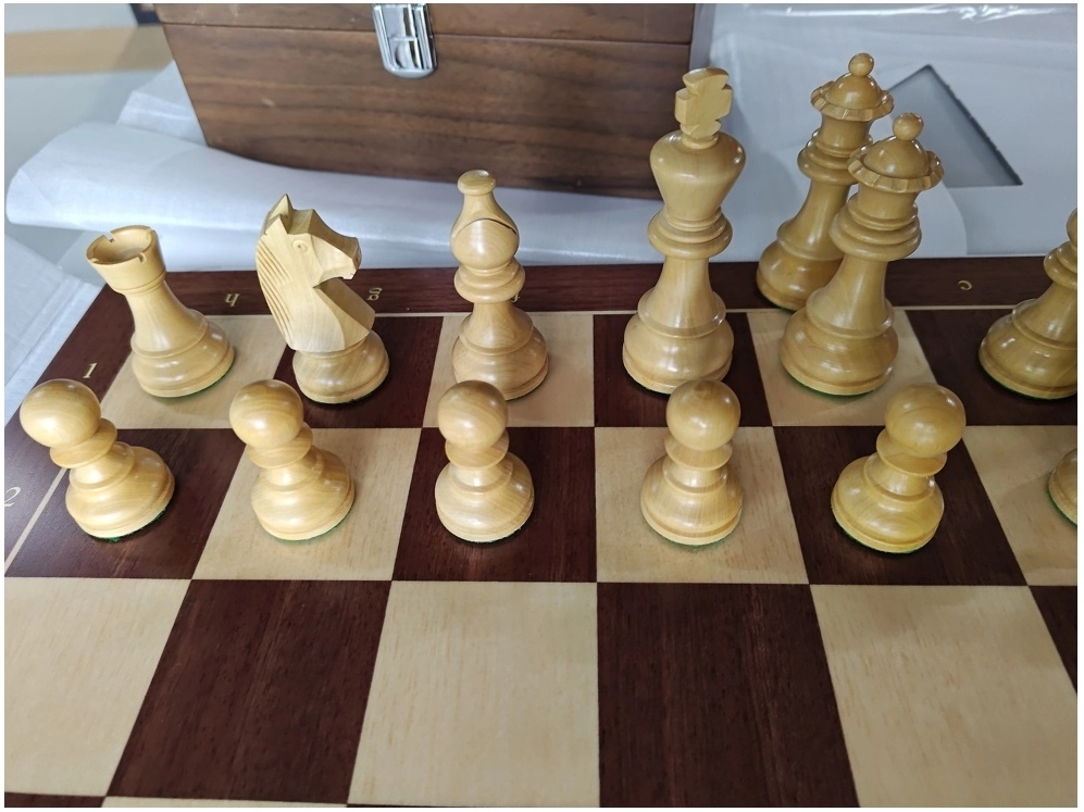 Schachspiel Advanced Mahagoni - 50cm (Leichte B-Qualität)