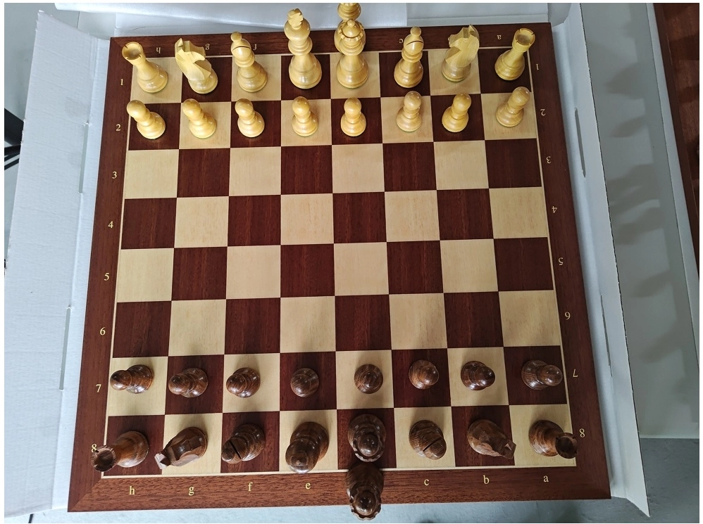 Schachspiel Advanced Mahagoni - 50cm (Leichte B-Qualität)