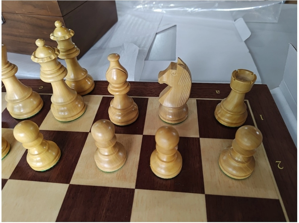 Schachspiel Advanced Mahagoni - 50cm (Leichte B-Qualität)