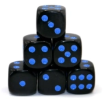 Würfelset D6: Opaque/Blue (12)