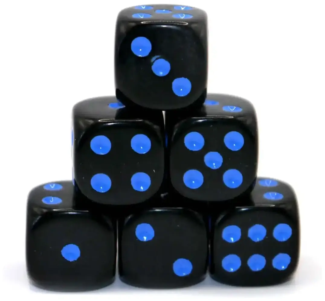 Würfelset D6: Opaque/Blue (12)