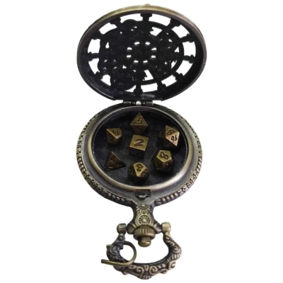 Würfelset: Metall Amulet – Gear (7)
