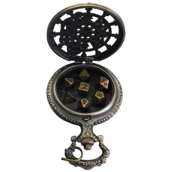Würfelset: Metall Amulet – Gear (7)
