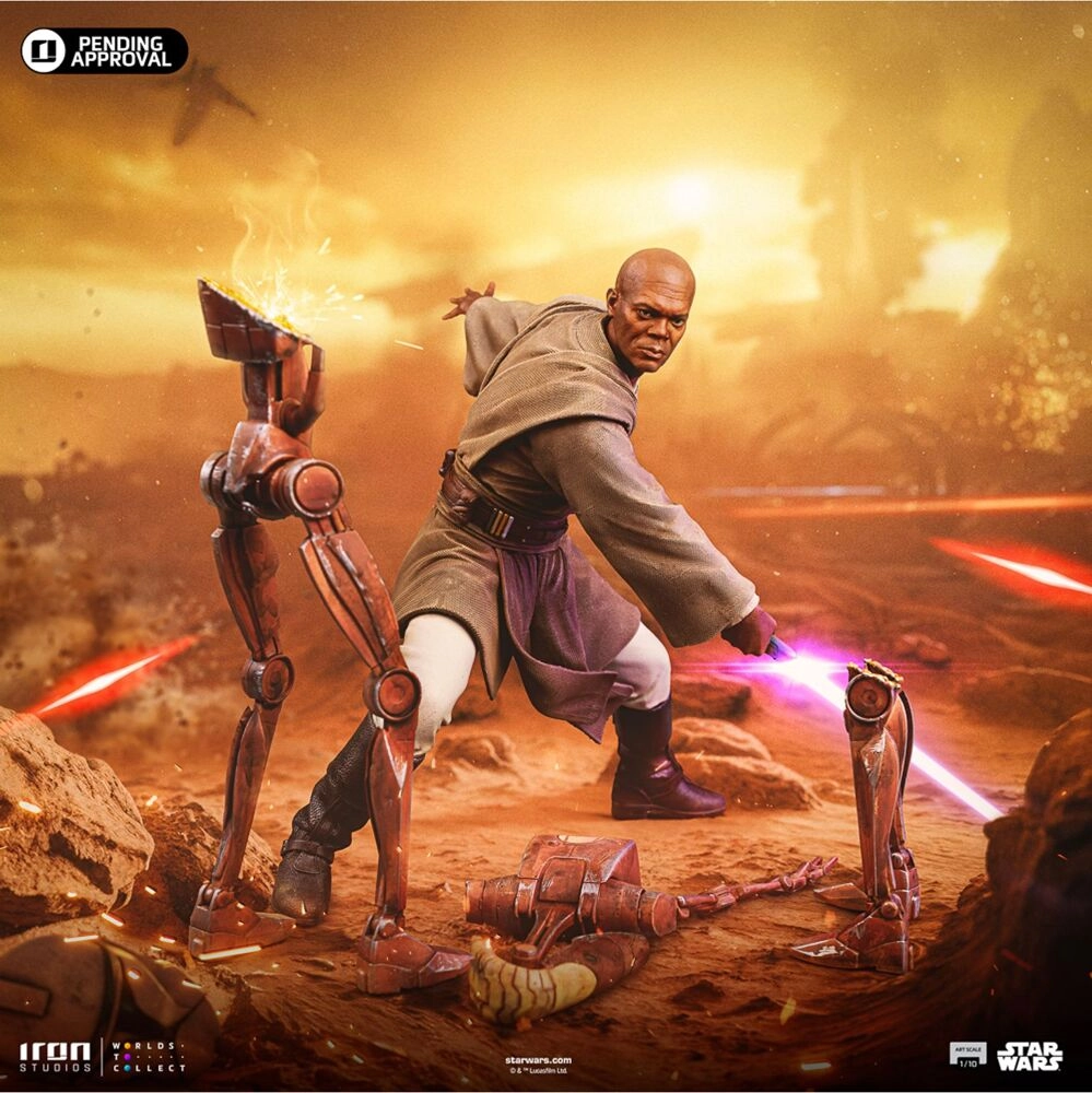 Mace Windu Star Wars Art Scale 1/10
