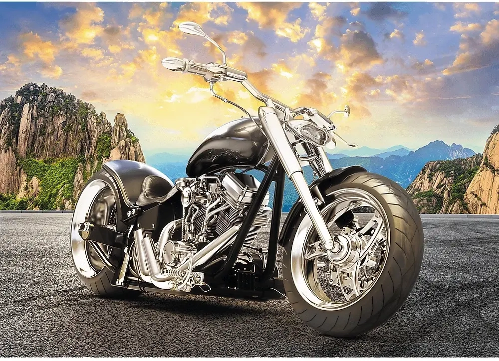Schwarzes Motorrad