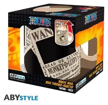 ONE PIECE - Mug Heat Change - 460 ml - Wanted - cardboard box