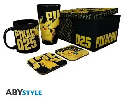 POKEMON - Pck Glass XXL+Mug+2 Coasters"Glow in the dark