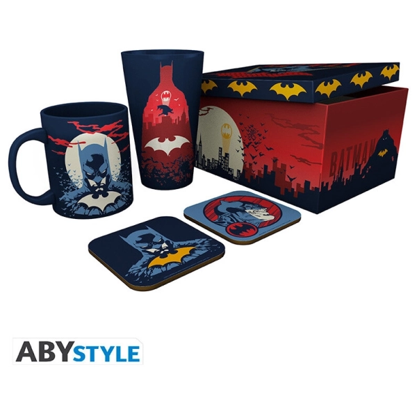 DC COMICS - Pck Glass XXL + Mug + 2 Coasters "Glow"