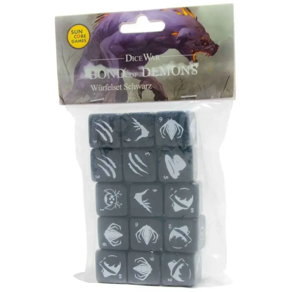 DiceWar - Bond of Demons Würfelset schwarz