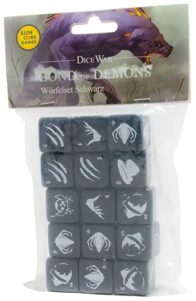 DiceWar - Bond of Demons Würfelset schwarz