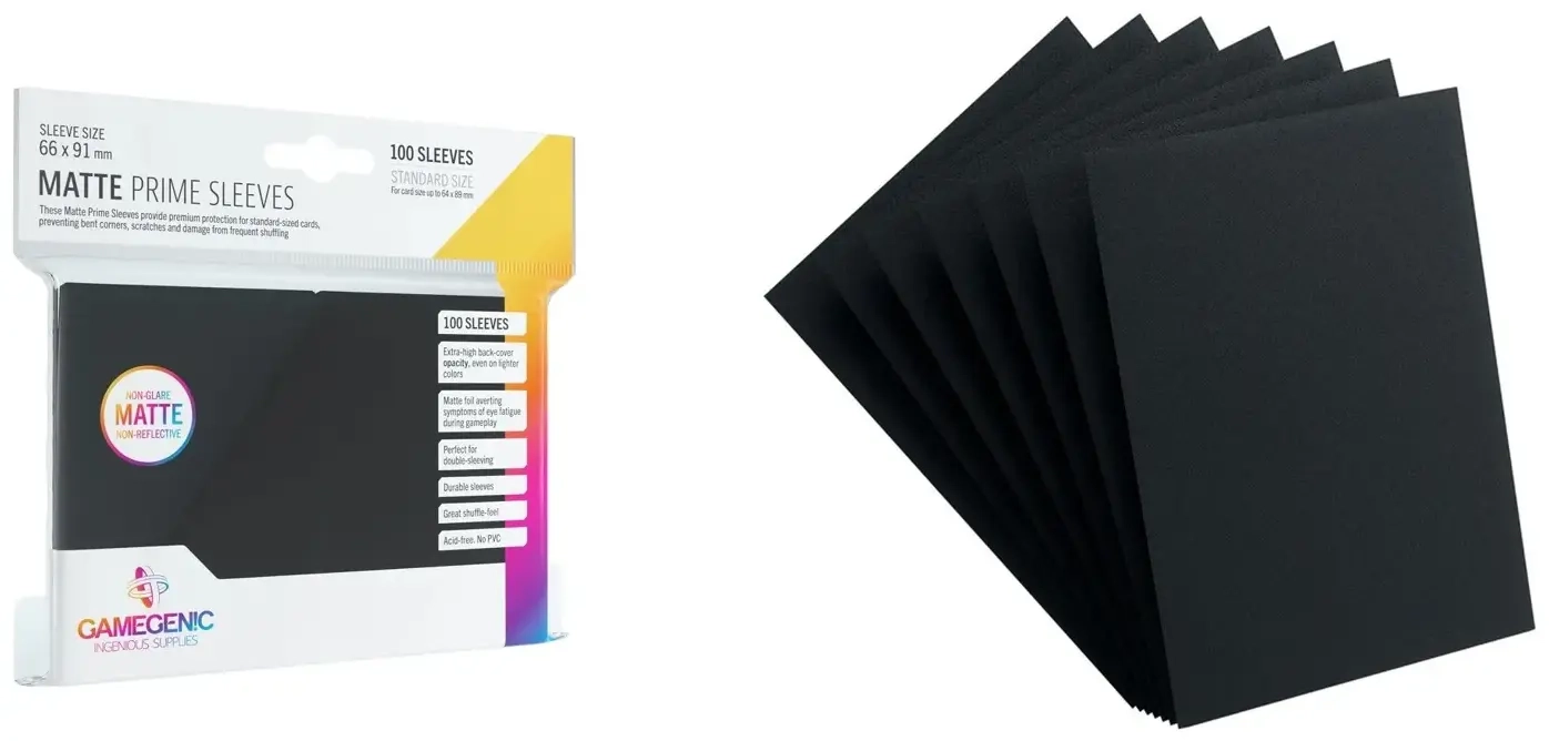 Gamegenic - Matte Prime Sleeves Black (100 Sleeves)