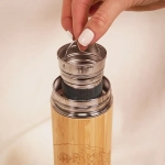 Bamboo tea bottle 400 ml - The great wave of Kanagawa