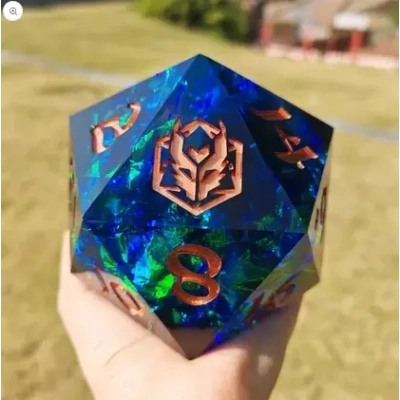 Captured Magic 100mm Chonk D20 Red & Blue