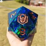 Captured Magic 100mm Chonk D20 Red & Blue