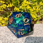 Captured Magic 100mm Chonk D20 Red & Blue