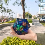 Captured Magic 100mm Chonk D20 Red & Blue