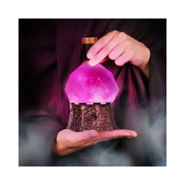 Würfellampe in Trankform - purpurrot