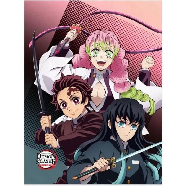 Demon Slayer - Tanjiro, Mitsuri & Muichiro - Soft Blanket - 120x160cm