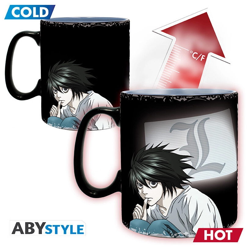 DEATH NOTE - Mug Heat Change - 460 ml - Kira & L - cardboard box