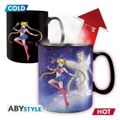 SAILOR MOON - Mug Heat Change- 460ml- Sailor & Chibi- cardboard