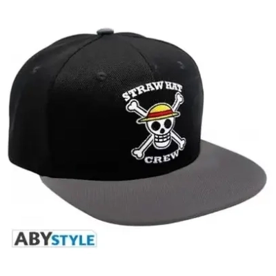 ONE PIECE - Snapback Cap - Black & Grey - Skull