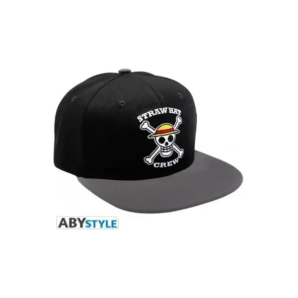 ONE PIECE - Snapback Cap - Black & Grey - Skull
