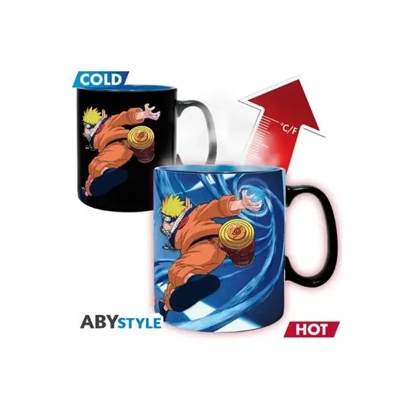 NARUTO - Mug Heat Change - 460 ml- Naruto & Sasuke - cardboard
