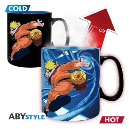 NARUTO - Mug Heat Change - 460 ml- Naruto & Sasuke - cardboard