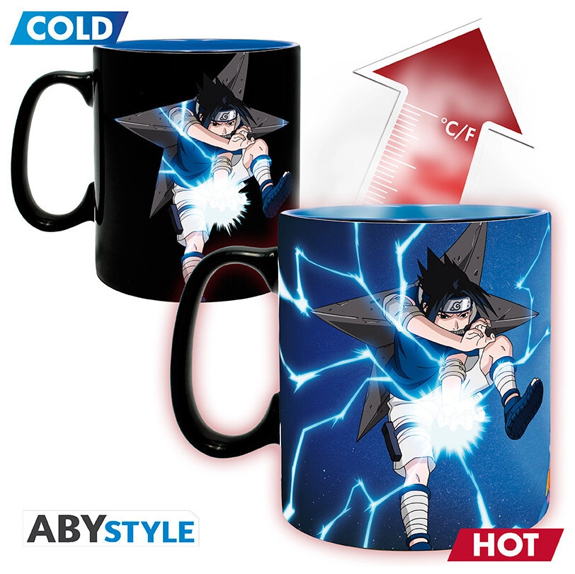 NARUTO - Mug Heat Change - 460 ml- Naruto & Sasuke - cardboard