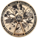 Dungeons & Dragons Gold Plated Alignment Spinner Pin Badge