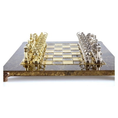Schachspiel Griechische Bogenschützen bronze - 28cm