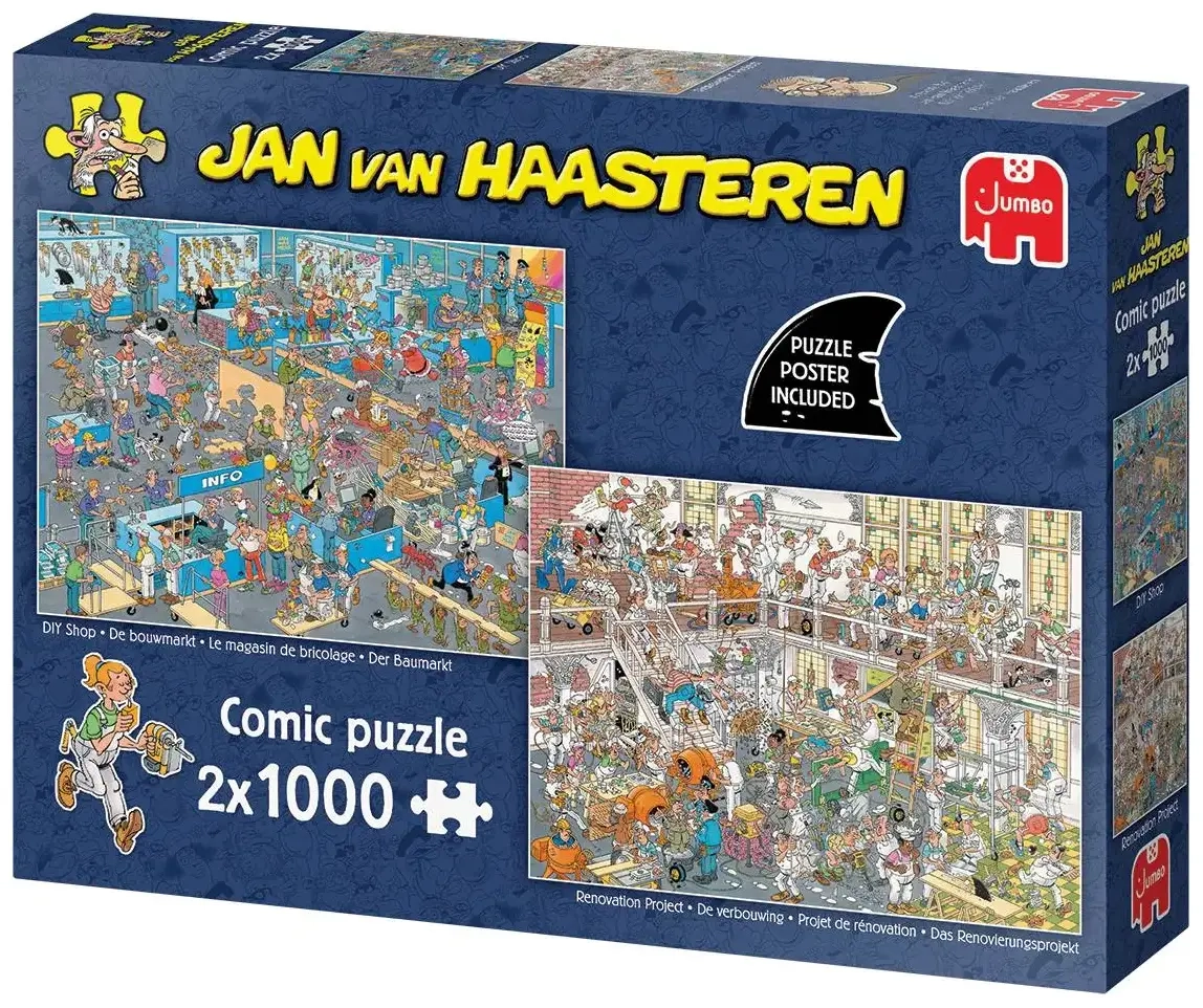 Der Baumarkt & Das Renovierungsprojekt - Jan van Haasteren - 2x 1000 Teile