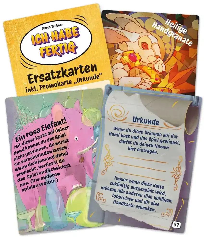 Ich habe fertig! - Ersatzkarten inkl. Promo "Urkunde" - DE