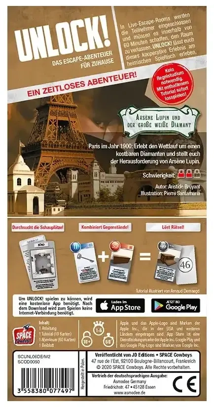 Unlock! - Timeless Adventures - Arsene Lupin und der grosse weisse Diamant Einzelszenario