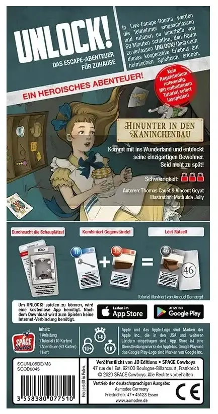 Unlock! - Heroic Adventures - Hinunter in den Kaninchenbau Einzelszenario