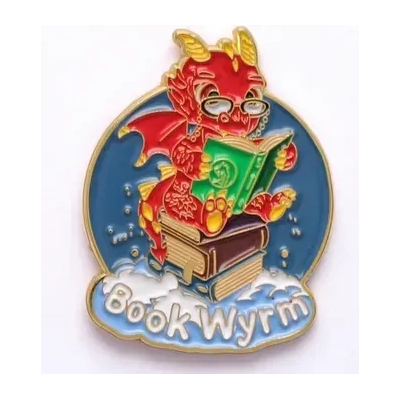 Quest's Reward Fine Art Pins Book Wyrm