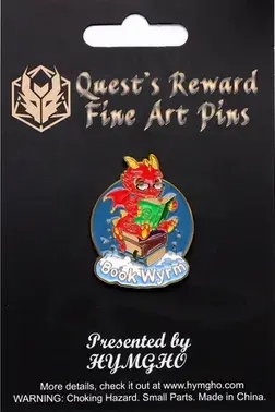 Quest's Reward Fine Art Pins Book Wyrm