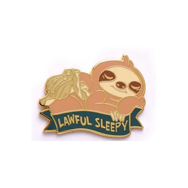 Alternative Alignments Enamel Pin Lawful Sleepy Sloth