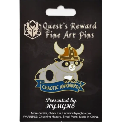 Quest's Reward Fine Art Pins: Chaotic Awkward Raccoon